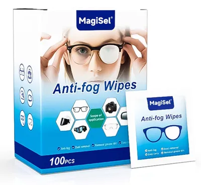 Image de Lingettes nettoyantes anti-buée pour lunettes et appareils photo (100 pièces)