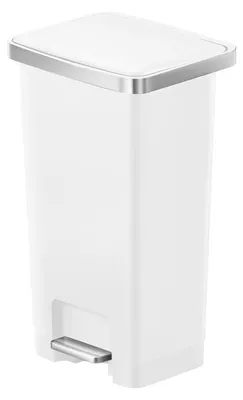 Image de EKO - Hana 2, poubelle à pédale 45 litres - Plastique   - Blanc