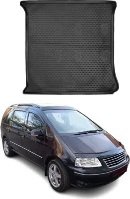 Image de Tapis de coffre pour VW Sharan 1995-2010 Caoutchouc TPE noir