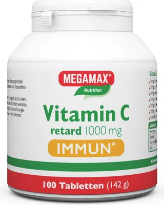 Obrázok produktu pre MEGAMAX Vitamín C retard 1 000 mg Imunita tablety, 100 ks tablety