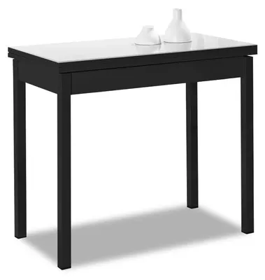 Klappbarer Küchentisch, Weiß, 80 x 40 bis 80 x 80 cm