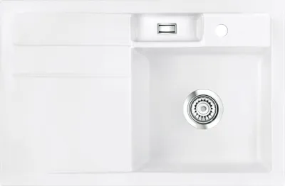 Produktbild von Spüle KeraDomo BELA 78 in GRÖNLAND - Becken rechts mit Handbetätigung / Systemceram / Keramikspüle
