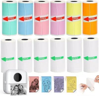 Thermopapier-Rollen 12 Stück, 57x25 mm, für Kinderkameras