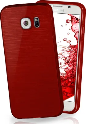 Produktbild von moex® Brushed Case kompatibel mit Samsung Galaxy S6 - Hülle aus Silikon, Burgunderrot