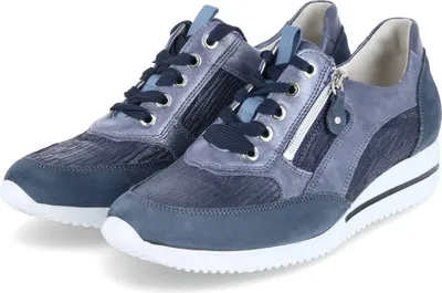 Produktbild von Waldläufer Damen Low Sneaker HIMONA Blau Leder Größe: 40,5