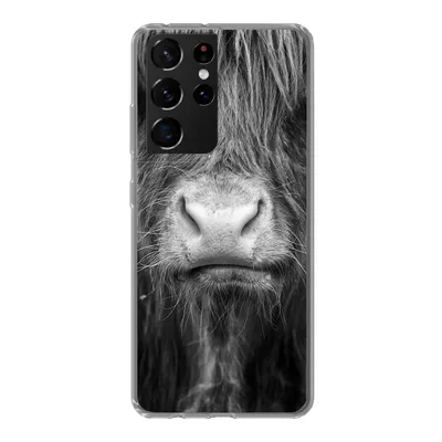 Produktbild von MuchoWow® Handyhülle Schutzhülle Hülle für Samsung Galaxy S21 Ultra Schottischer Highlander - Haare - Tiere Silikon Softcase Handy Hülle - Mobiltelefon