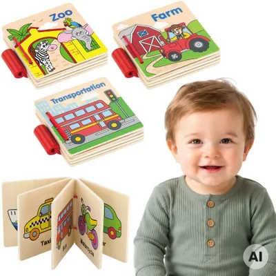 Productafbeelding van Viga Mijn eerste houten boek 1 st.