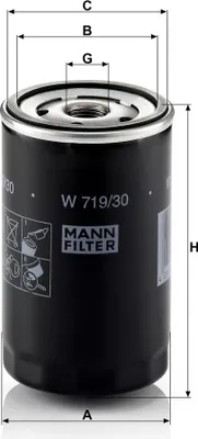 Immagine prodotto di MANN-FILTER filtro olio W 719/30