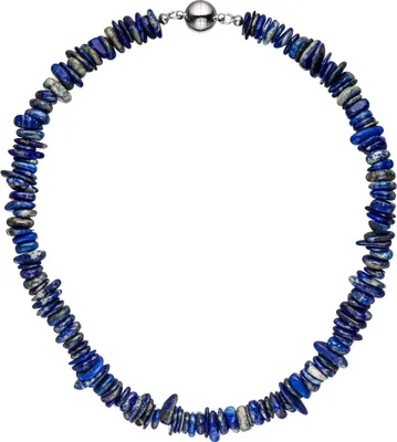 Produktbild von Kette Halskette Edelsteinkette aus echtem Lapis-Lazuli Lapislazulikette 44cm