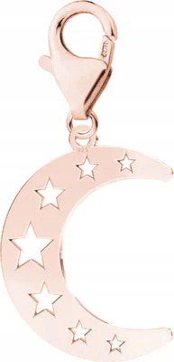 Produktbild von 925 Silber Goldplattierter Mondanhänger