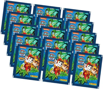 Produktbild von Panini Paw Patrol Sticker Serie 10 - Jungle Pups (2024) - 15 Tüten Sammelsticker