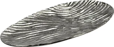 Produktbild von Metall Schale silber glänzend 25 x 53cm
