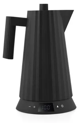 Produktbild von Alessi Plisse Wasserkocher schwarz mit Temperaturregelung