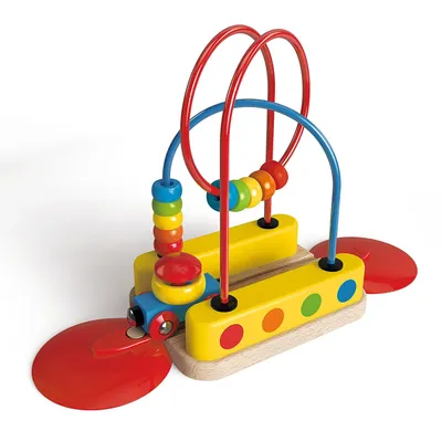 Produktbild von Hape Schienenelement mit Regenbogen-Perlenlabyrinth E3811