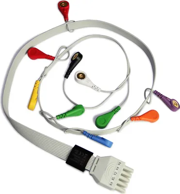 Immagine prodotto di cavo ECG a 10 pin a 12 derivazioni di tipo a scatto per CONTEC TLC5000 TLC6000 ECG Holter vecchia versione