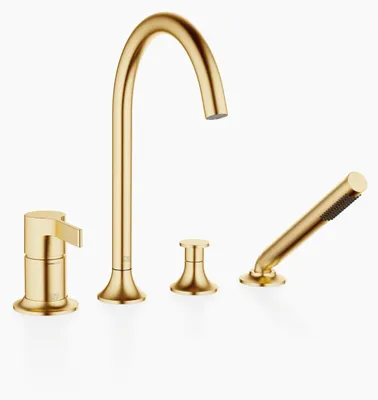 Immagine prodotto di Dornbracht VAIA Mitigeur de bain à 4 trous pour montage sur bord de baignoire ou sur bord de carrelage, saillie 220mm, 27632809-28, 27632809-28