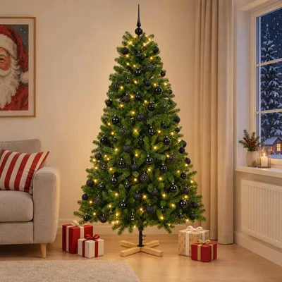 Imagen del producto de Árbol de Navidad artificial con bolas 180 cm 300 LED