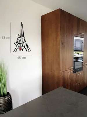 Produktbild von Design 3D Wandbild 63 x 45 cm Paris Eifelturm France Metallbild Wanddeko Archtwain Studio Design Industrie Look MD-117