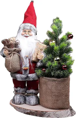 Produktbild von Weihnachtsmannfigur 30 cm mit Baum