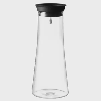 Produktbild von Glaskaraffe mit Silikondeckel, 1 l, spülmaschinenfest