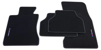 Image de Tapis de sol Sportline convenant à la BMW Série 5 E60 E61 break Touring Limo 2003-2010, coutures:argent