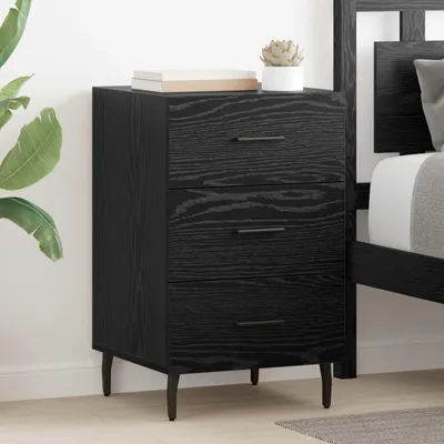 Produktbild von vidaXL Nachttisch Schwarz Eichen-Optik 40 x 40 x 66 cm Holzwerkstoff