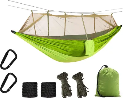 Obrázek produktu pro Verk 27125 Turistická hamaka s moskytiérou 270 x 140 cm zelená
