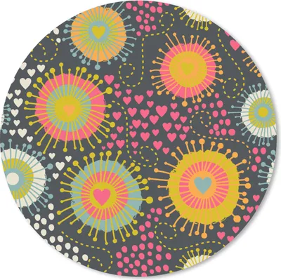 Produktbild von MuchoWow® Mauspad Mousepad Mädchen - Herzen - Liebe - Muster - Mädchen - Rosa - Kinder - Kind 20x20 cm - Mousepads - Maus Mat - Pad - Mausunterlage - Schreibtischmatte