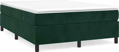 Obrázek produktu pro vidaXL Box spring bed frame dark green 140x190 cm velvet