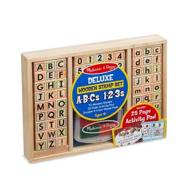 Produktbild von MELISSA Holzstempelset ABC 123 40118