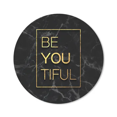 Produktbild von MuchoWow® Mauspad Mousepad Zitate - Motivation - Gold - Marmor 30x30 cm - Mousepads - Maus Mat - Pad - Mausunterlage - Tischunterlage - Schreibtischmatten