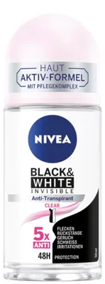 Image de Nivea Deoroller 50ml Black&White Invisible Clear