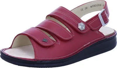 Zdjęcie produktu dla Finn Comfort Juist-Soft, wygodne sandały damskie, Pompdore, skóra, - Brand Finn Comfort, czerwony, skóra (nube)