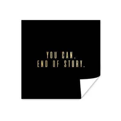 Produktbild von MuchoWow® Poster Zitate - Motivation - Gold - Schwarz 100x100 cm - Babyzimmer