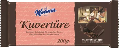 Produktbild von Manner Kuvertüre Zartbitter 200g