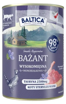 Produktbild von BALTICA Flavors of the Regions Pheasant Mono - nassfutter für Katzen - 400g