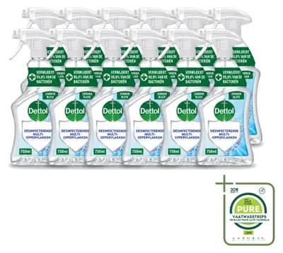 Produktbild von 12 x Dettol Allesreiniger Spray ohne Bleiche - 750 ml - Großpackung - 12 Stücke