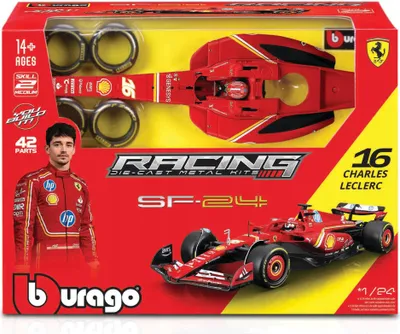 Produktbild von Bburago Model 1:24 BOLID F1 Ferrari SF-24 Charles Leclerc do złożenia 18-26858