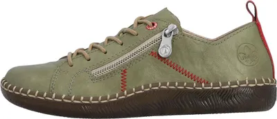 Produktbild von Rieker Damen Sneaker Schnürschuh in Extraweite H mit losen Einlagen N2401, Größe:42 EU, Farbe:Grün