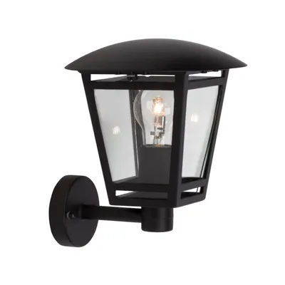 Zdjęcie produktu dla BRILLIANT zewnętrzna lampa ścienna Riley | zewnętrzna lampa | metal/szkło | czarny | IP44 | 1x E27 max. 40 W