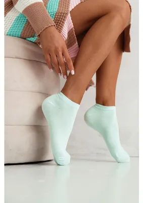 Productafbeelding van Sneakersokken Milena, glad, voor dagelijks comfort, groen, maat 37-41