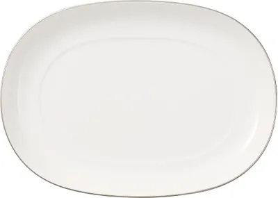 Zdjęcie produktu dla Villeroy & Boch 1046363570, Talerz do przystawek, Owalny, Porcelana, Biały, Anmut, 20 cm