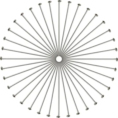 Imagen del producto de Agujas de cabeza plana de acero inoxidable, 50 mm, 200 unidades, para la fabricación de joyería