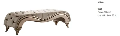Produktbild von Hocker Bank Fußhocker Sitzbänke Bench Polster Stuhl Sitzhocker Holz Luxus Bank