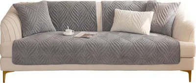 Produktbild von (90 * 180 cm, grau) Sofa-Überwurfdecke, warme, superweiche, kurze Plüschdecke/Sofabezug für 1 2 3-Sitzer L-Form U-Form Ecksofa