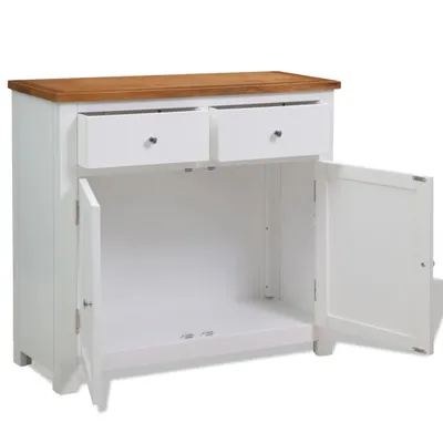 Immagine prodotto di vidaXL Credenza 90x33,5x83 cm in legno massiccio di rovere