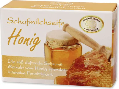 Produktbild von Florex Schafmilchseife Seifenstück Verpackt Honig Naturprodukte 100g