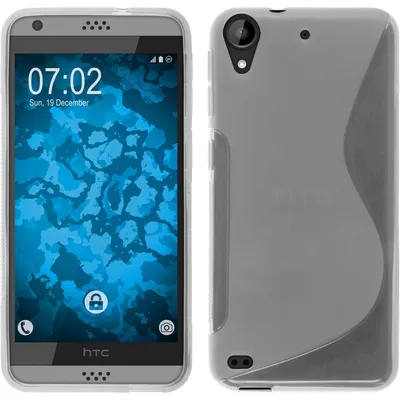 Produktbild von PhoneNatic Case kompatibel mit HTC Desire 530 - clear Silikon Hülle S-Style + 2 Schutzfolien
