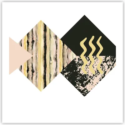 Produktbild von Poster - Poster ohne Rahmen - Abstraktion Diamant Gürtel - 60x60 cm - Wand Bild - Wanddeko - Wandbilder - Kunstposter - Wandposter - Bilder - Kunstdruck - Wanddekoration - Wandbild - P2XAC60x60-4303