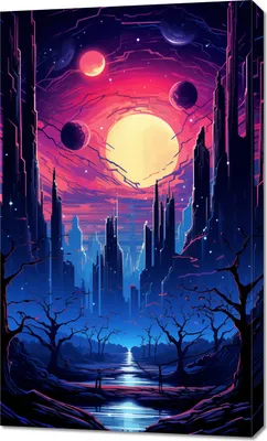 Produktbild von Bild 60x100cm Sternenstadt